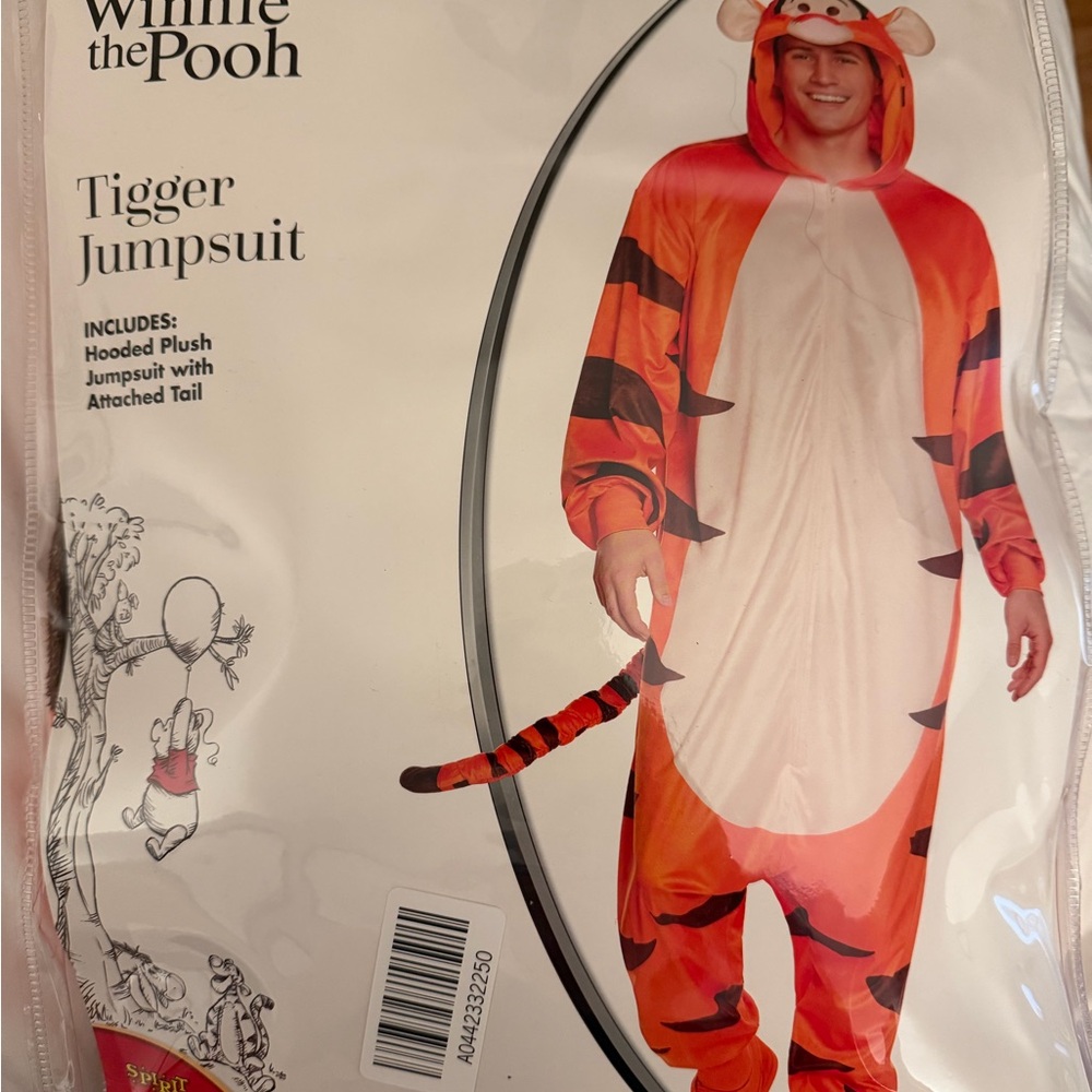 Disney Winnie the Pooh Tigger Jumpsuit Costume L/XL
